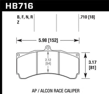 Load image into Gallery viewer, Hawk HPS 5.0 Brake Pads w/ 0.710 Thickness - AP Racing Alcon