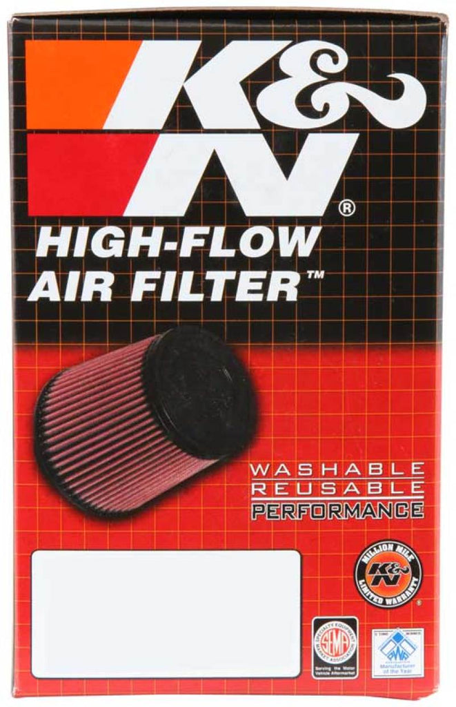 K&N Universal Rubber Filter 2.125in Flange ID 3.5in Base OD 3.5in Top OD 5in Height