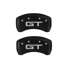 Load image into Gallery viewer, MGP 4 Caliper Covers Engraved Front &amp; Rear Oval logo/Ford Black finish silver ch