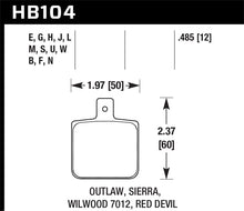 Load image into Gallery viewer, Hawk HT-10 Wilwood DL Single Outlaw w/ 0.156in Center Hole Race Brake Pads